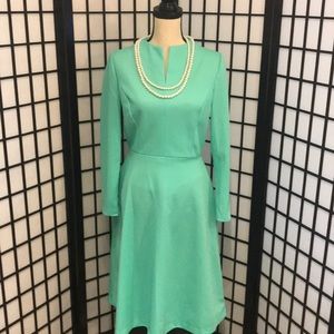 Long sleeve mint green dress